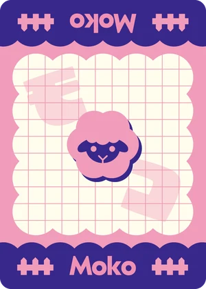 モコが1匹のカード
