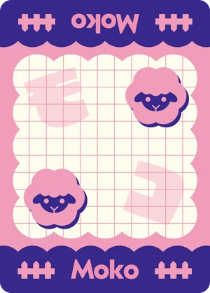 モコが2匹のカード