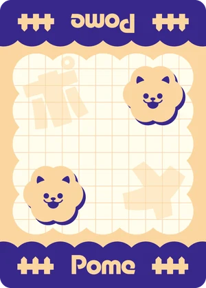 ポメが2匹のカード
