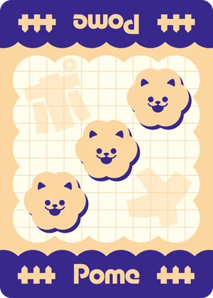 ポメが3匹のカード