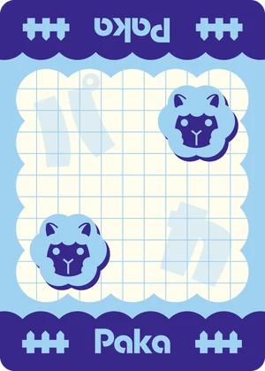 パカが2匹のカード
