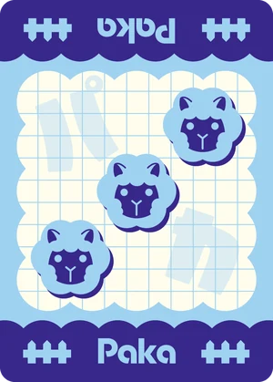 パカが3匹のカード